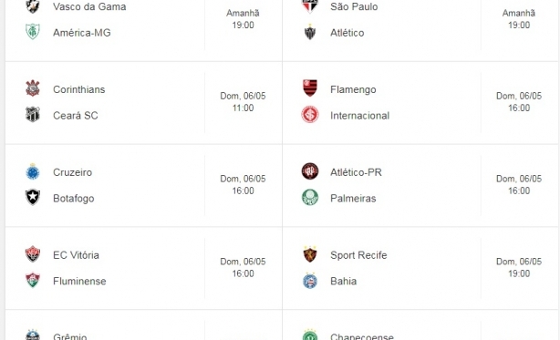 Dois jogos abrem a 4ª rodada do Brasileirão amanhã - Rádio Rainha