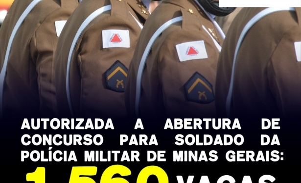 Aberto o Edital para concurso para Soldado da Polcia Militar de Minas Gerais.