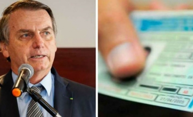 Bolsonaro entrega  Cmara projeto que muda regras da CNH
