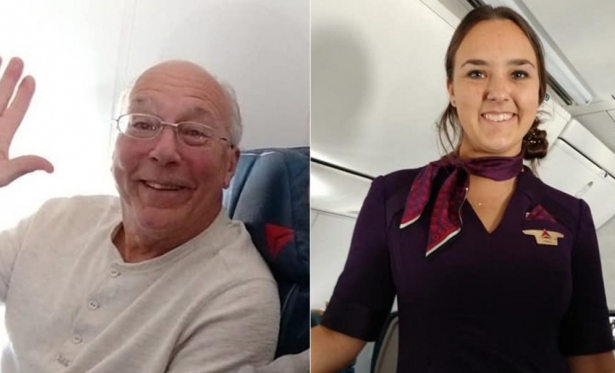 Pai viaja com a filha aeromoa em todos os seus voos no Natal. O amor no tem limites!