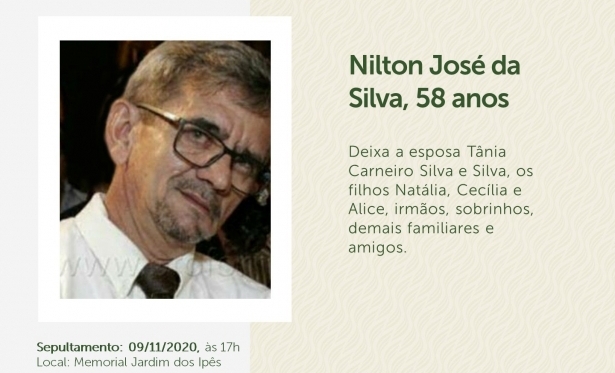 Nota de Falecimento: Nilton Jos da Silva, 56 anos
