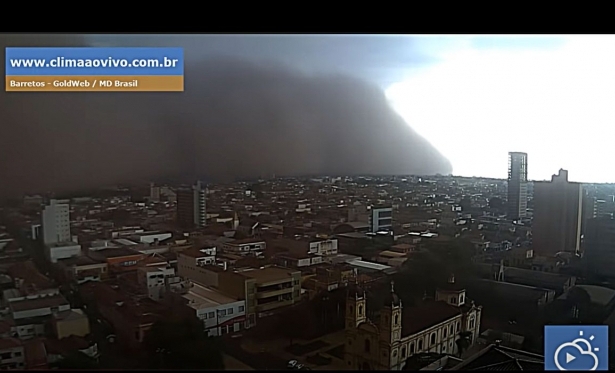 Tempestade de areia atinge cidades do interior de So Paulo